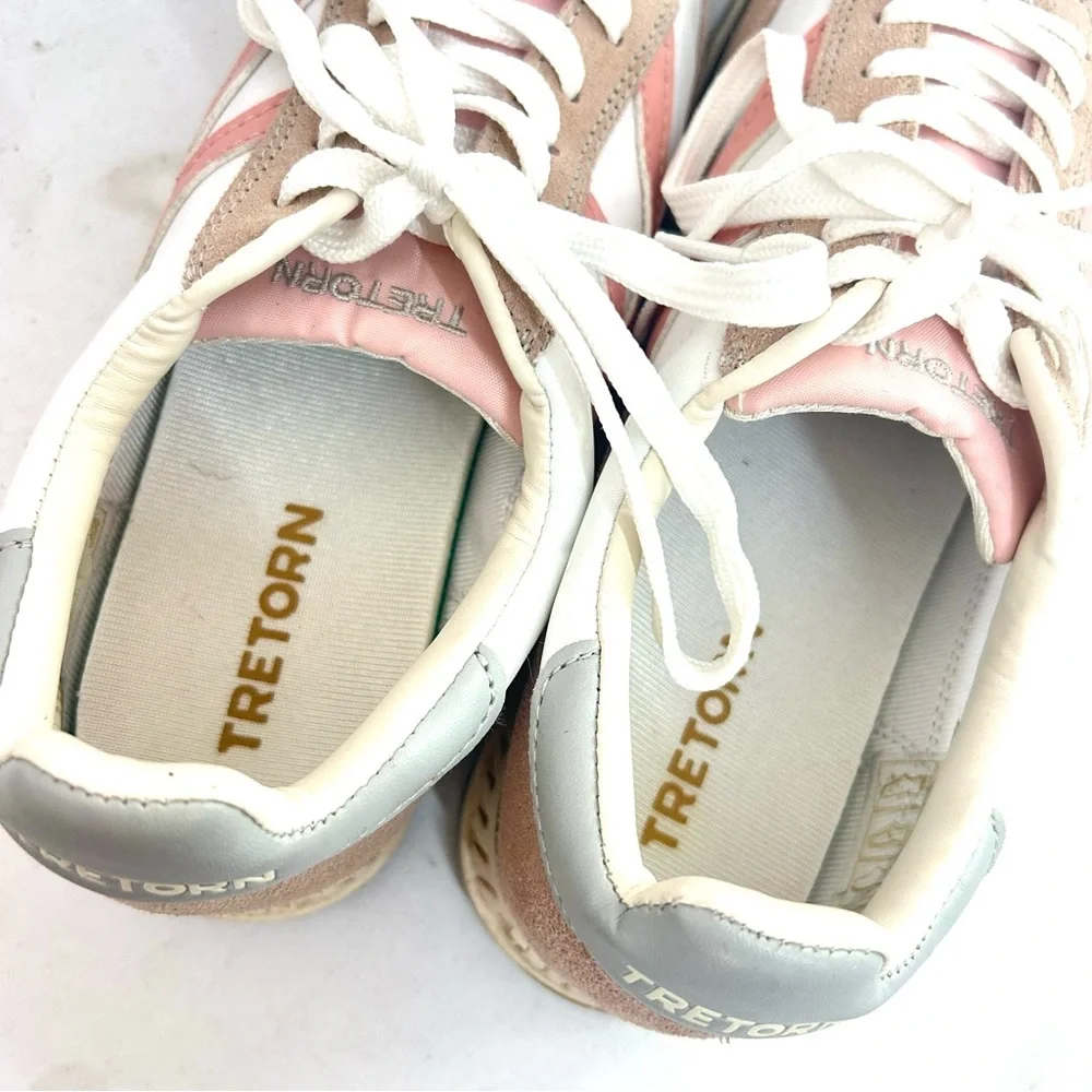 Tretorn Rawlins Retro Casual Jogger Sneakers in Blush White Size Women’s 9 EUC